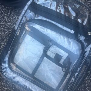 Clear Backpack with Black Trim